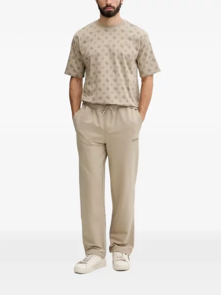 Pantaloni Guess alergare cu autograf cu cordon