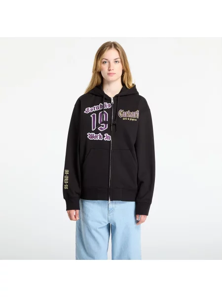 Μπουφάν Carhartt Wip με κουκούλα μαύρο