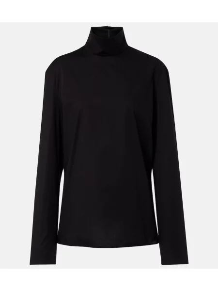 Top Gucci din poplin negru