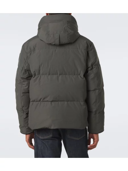Geacă cu puf Canada Goose cu glugă verde