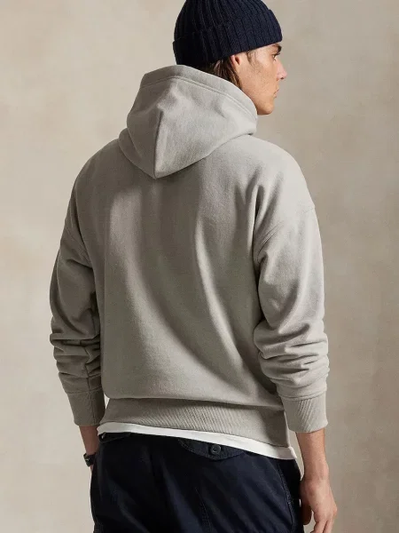 Μπλούζα Polo Ralph Lauren HEAVY WT FLEECE με κουκούλα γκρι