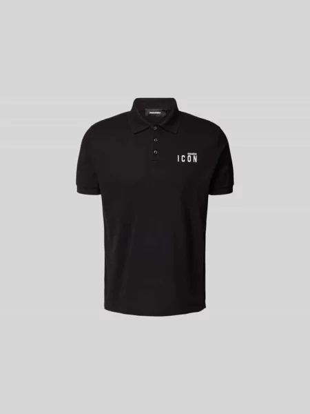 Koszulka polo z nadrukiem z logo Dsquared2 czarna