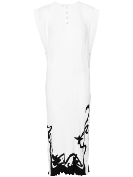 Rochie midi Lanvin până la genunchi de costum alb
