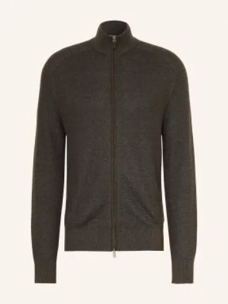 Zegna Pletený Svetr S Kašmírem khaki