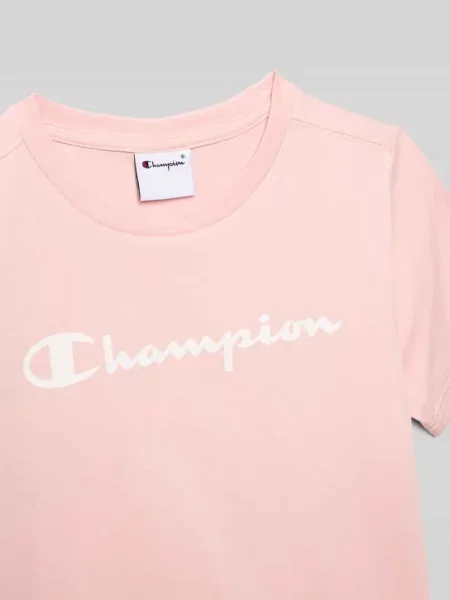 T-shirt z czystej Bawełny Champion