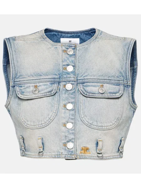 Vestă denim Courreges albastru