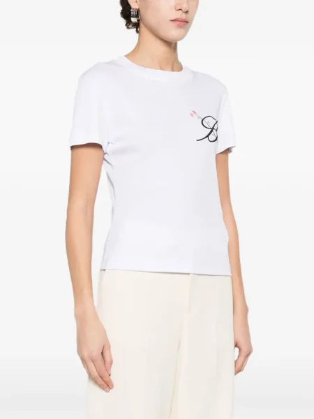 Tricou Blumarine cu model floral alb