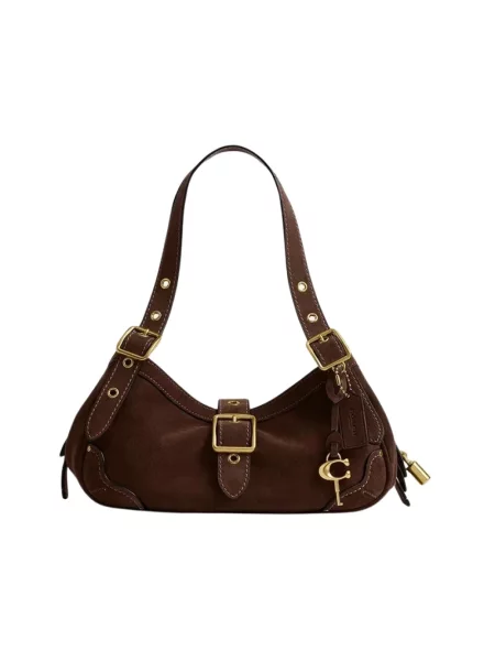 Coach torebka skórzana Small Drifter Bag brązowa