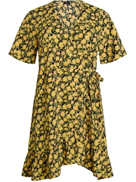 Zizzi Rochie Caanni galben pastel / verde negru