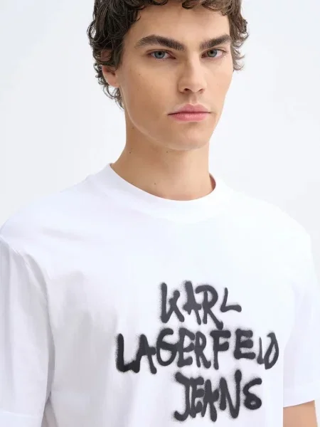 Футболка Karl Lagerfeld Jeans візерунок білий