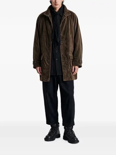 Manšestrový kabát Yohji Yamamoto hnědý