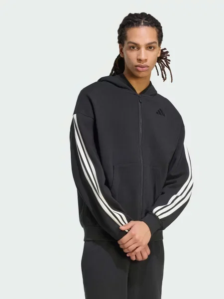 Свитер Adidas в полоску черный