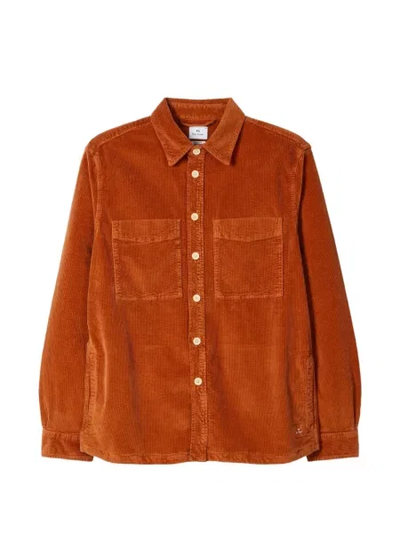 Geacă Ps Paul Smith de catifea cord portocaliu