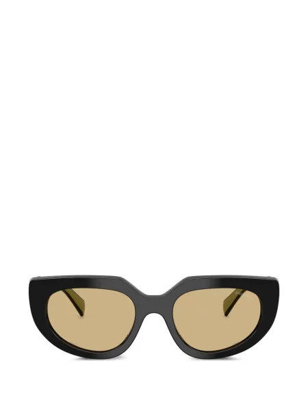 Ochelari de soare ovali Prada Eyewear negru