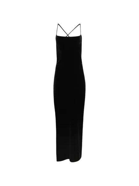 Rochie maxi Vetements cu bretele negru