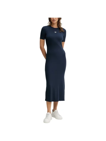 Rochie din denim Calvin Klein Jeans albastru