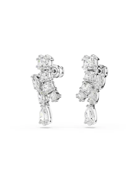 Kolczyki Swarovski biznesowe szare