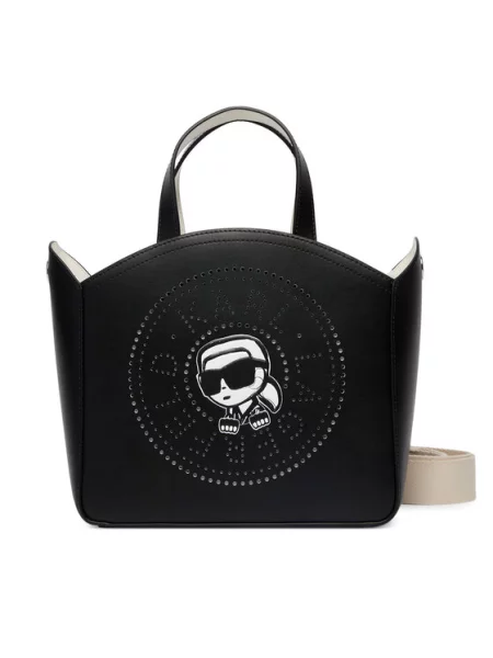 Karl Lagerfeld Kézitáska IKON CIRCLE / fehér fekete
