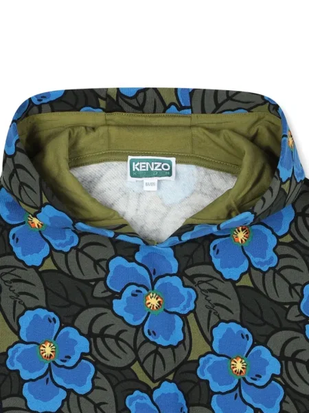 Bluza z kapturem dziecięca Kenzo zielona