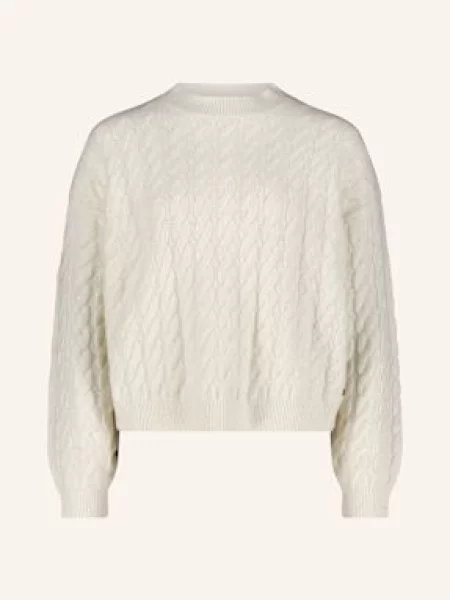 Betty&Co Sweter Z Dzianiny Z Przędzą Efektową beige beżowy