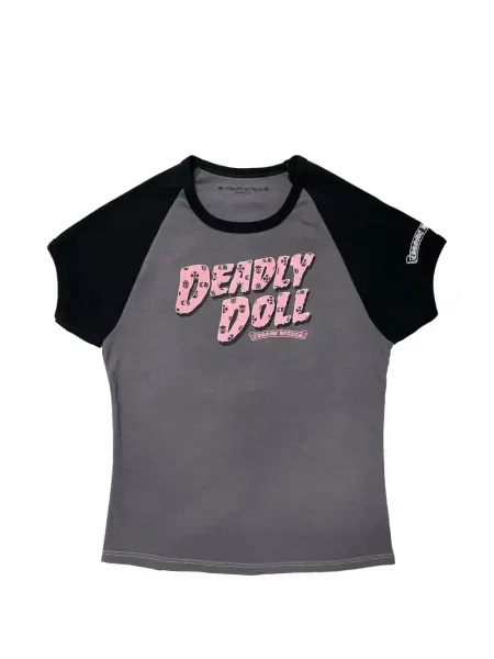 Tricou Chrome Hearts cu motiv cu inimi gri