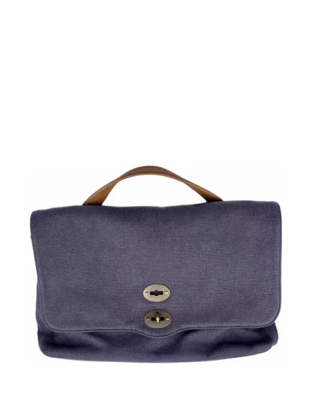 Geantă shopper Zanellato din canvas albastru