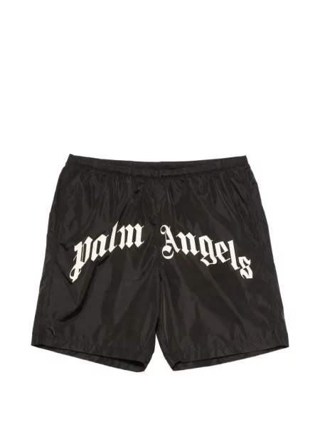Kąpielówki Palm Angels z nadrukiem czarne
