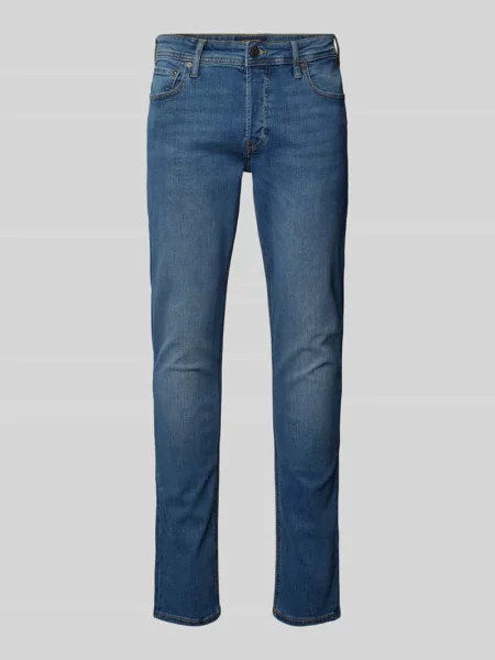 Jeansy o kroju slim fit z dodatkiem streczu model ‘Glenn’ Jack & Jones niebieskie