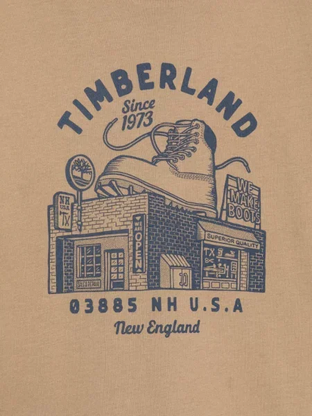 Koszulka dziecięca Timberland brązowa