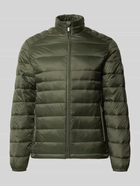 Kurtka o kroju regular fit z efektem pikowania model Kingsley' Jack & Jones oliwkowa