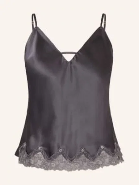 Chantelle Koszulka Nocna Cabaret Sauvage Z Koronką grau czarna