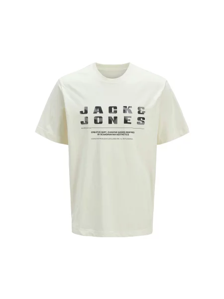 Jack&Jones T-Shirt Recharge Relaxed Fit μπεζ