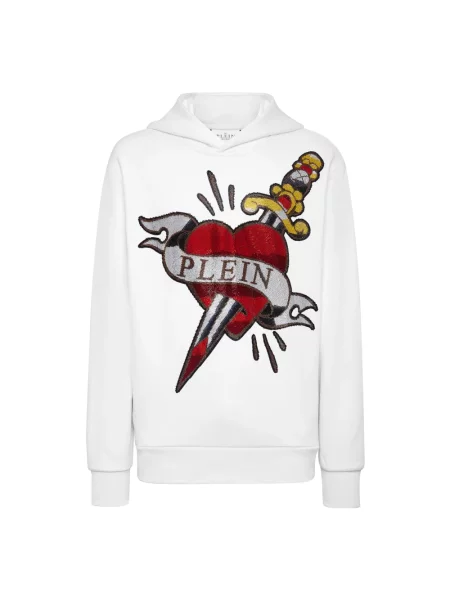 Bluza z kapturem Philipp Plein z kapturem biała