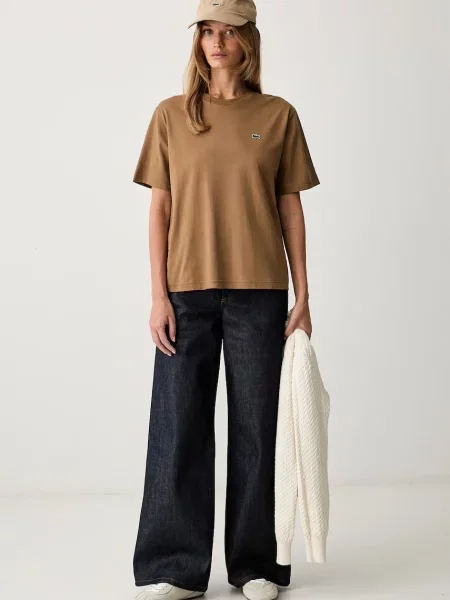 Lacoste Tricou | Relaxed fit maro