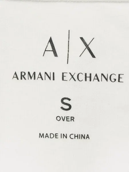Tricou Armani Exchange cu dungi alb