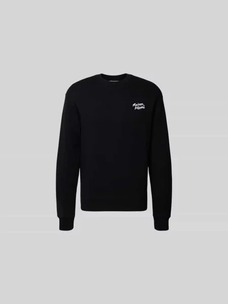 Bluza z wyhaftowanym logo Maison Kitsune czarna