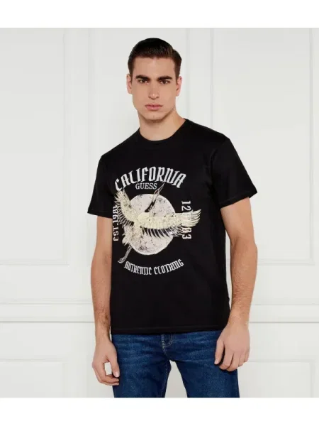 GUESS Tricou HERON | negru