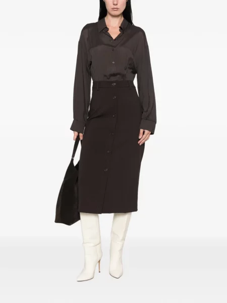 Rochie tip cămașă Twinset maro