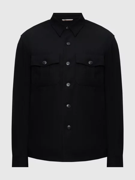 Сорочка з вовни Canali чорна