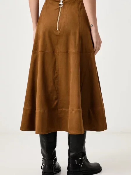Расклешенная кожаная юбка Barbour