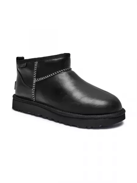 UGG De piele bocanci cu adaos de lână negru