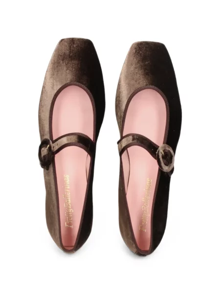Balerini Pretty Ballerinas de catifea maro