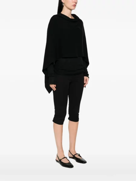 Poncho Beyou cu decolteu în V negru