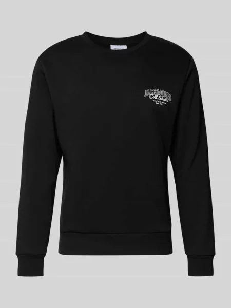 Bluza z nadrukiem z logo model ‘MAKOTO’ Jack & Jones czarna