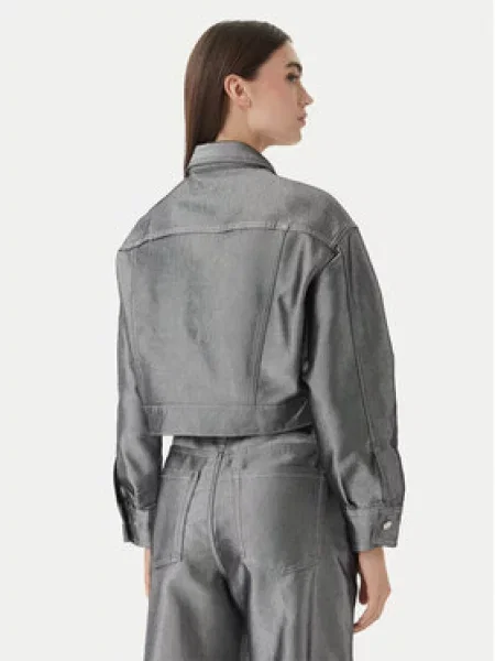 Calvin Klein Džinsinė striukė Sidabrinė