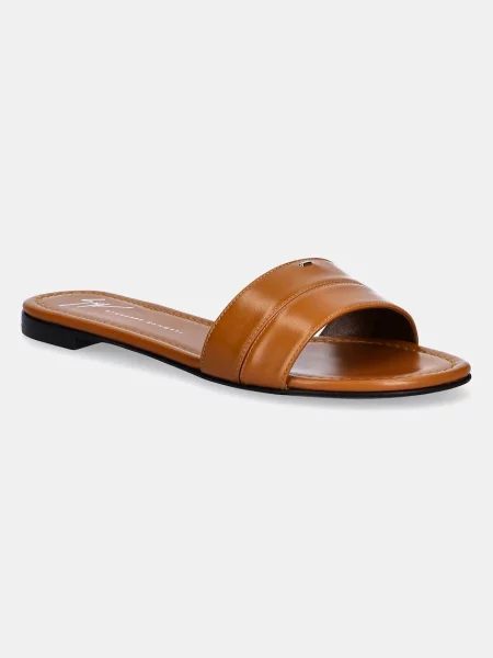 Giuseppe Zanotti papuci de piele Baddy maro