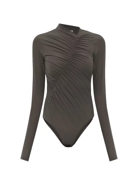 Lung body Agolde cu volane gri