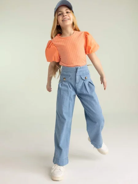 Pantaloni copii Defacto gri