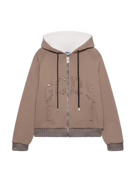 Bluza z kapturem Gcds z logo brązowa