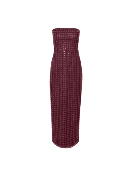 Sukienka maxi Rotate Birger Christensen elegancka czerwona